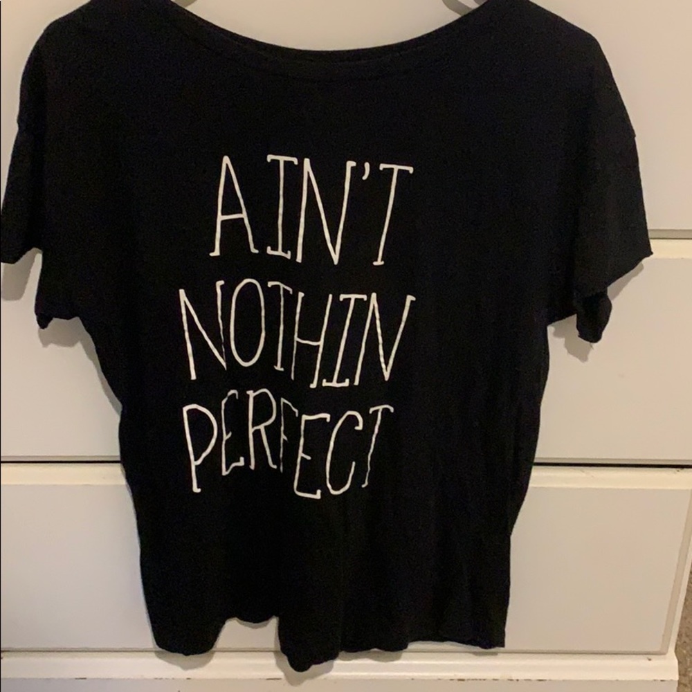 Turnrows black “saying” tee